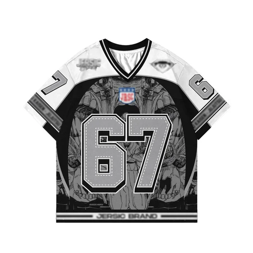 Black & White Graphic 67 Number Jersey