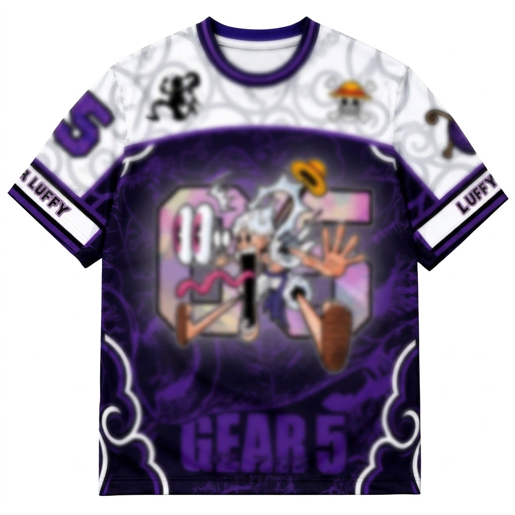Purple Pirate Inspired Oversized Graphic Jersey